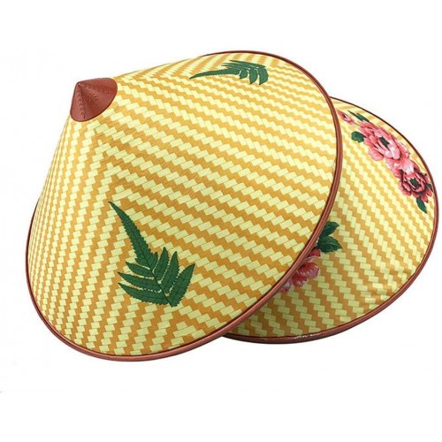 VALICLUD Unisex Adult Bamboo Coolie Hat Asian Hat Rice Paddy Hat Chinese Hat Rice Farmer Hat Conical Hat Funny Party Stage Farmers Bamboo Cap Random Style