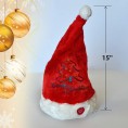 YardGrow Singing Shaking Santa Hat Xmas Holiday Hat for Adults Kids Unisex Plush Red Velvet Holiday Party Hats Costume Accessories