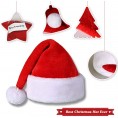 YoWin Santa Hat for Adults [Premium Handmade] High-End Christmas Party Holiday Hats Velvet Classic Fur Santa Hat with Double Liner Plush Red