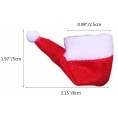 Zmmyuluo Christmas Santa Hats 10 Pcs Christmas Lollipop Hats 3.15'' X 1.97'' Bottle Candy Cover Cap Santa Claus Hats for Christmas Decorations Crafts Red 1 inch in diameter