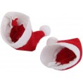 Zmmyuluo Christmas Santa Hats 10 Pcs Christmas Lollipop Hats 3.15'' X 1.97'' Bottle Candy Cover Cap Santa Claus Hats for Christmas Decorations Crafts Red 1 inch in diameter