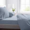Comforters & Bedspreads| allen + roth allen + roth Stripe Reversible Comforter Set Sky Blue Stripe Full/Queen Comforter (Cotton with Polyester Fill) - YT45526