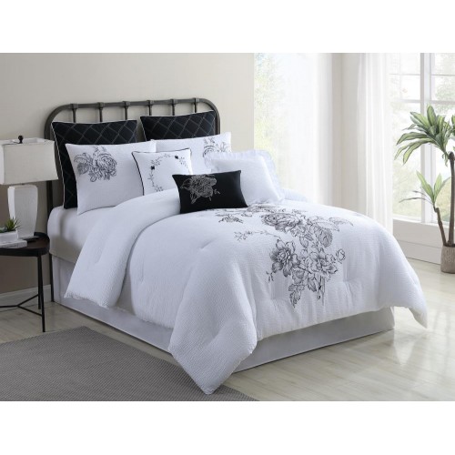 Comforters & Bedspreads| Amrapur Overseas Cascading Florals Multi-colored Abstract Queen Comforter (Microfiber with Polyester Fill) - XX22986