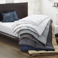 Comforters & Bedspreads| Brookside Navy/Graphite Solid Reversible Full/Queen Comforter (Polyester with Down Alternative Fill) - ZJ32084