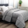 Comforters & Bedspreads| Cozy Essentials Gray Solid Full/Queen Comforter (Microfiber with Down Alternative Fill) - XW64168