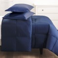 Comforters & Bedspreads| Cozy Essentials Navy Solid Full/Queen Comforter (Cotton with Down Fill) - SE71208