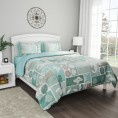 Comforters & Bedspreads| Hastings Home Blue Multi Reversible Twin/Twin Xl Quilt (Polyester with Polyester Fill) - WL49786
