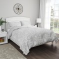 Comforters & Bedspreads| Hastings Home Comforter-Set Gray Floral Full/Queen Comforter (Polyester with Polyester Fill) - LY06436