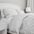 Comforters & Bedspreads| Hastings Home Comforter-Set Gray Floral Full/Queen Comforter (Polyester with Polyester Fill) - LY06436