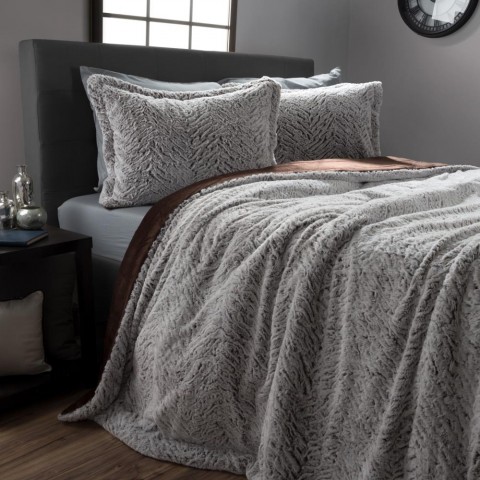 Comforters & Bedspreads| Hastings Home Comforters Gray Solid Full/Queen Comforter (Polyester with Polyester Fill) - OZ83054