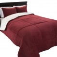 Comforters & Bedspreads| Hastings Home Hastings Home Comforters Burgundy Solid King Comforter (Polyester with Polyester Fill) - XQ66882