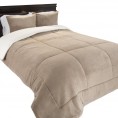 Comforters & Bedspreads| Hastings Home Hastings Home Comforters Taupe Solid King Comforter (Polyester with Polyester Fill) - SS90038