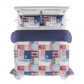 Comforters & Bedspreads| Hastings Home Multi-colored Multi Reversible King Quilt (Polyester with Polyester Fill) - DP14936