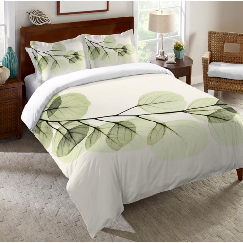 Comforters & Bedspreads| Laural Home Eucalyptus X-Ray Multi-colored Multi Twin Comforter (Cotton with Polyester Fill) - JP42879