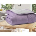 Comforters & Bedspreads| R2Zen Down Alternative Purple/Gray Solid Reversible Twin Comforter (Microfiber with Polyester Fill) - HL11351