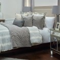 Comforters & Bedspreads| Rizzy Home Charlton Queen Duvet Ivory Stripe Queen Duvet Cover (Linen with Fill) - BB00600