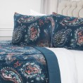 Comforters & Bedspreads| Rizzy Home Evanstar Queen Quilt Indigo Paisley Queen Quilt (Cotton with Polyester Fill) - KW75899