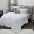 Comforters & Bedspreads| Rizzy Home Hush full/queen quilt White Floral Full/Queen Quilt (Cotton with Polyester Fill) - QV73543