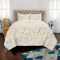 Comforters & Bedspreads| Rizzy Home Julian King Sham Ivory Abstract King Quilt (Cotton with Fill) - QB32966