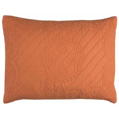 Comforters & Bedspreads| Rizzy Home Moroccan Fling Orange Standard Sham Orange Floral Queen Quilt (Cotton with Fill) - YB71090