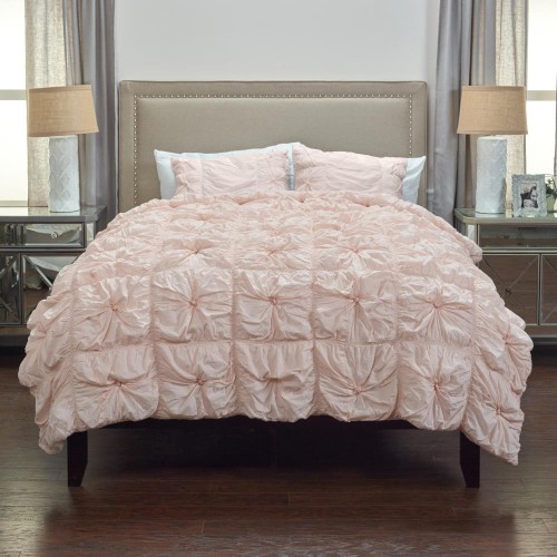 Comforters & Bedspreads| Rizzy Home Plush Dreams King Comforter Pink Solid King Comforter (Cotton with Polyester Fill) - TX85161