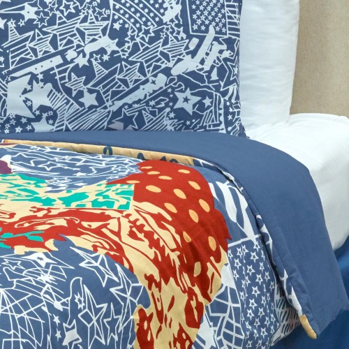 Comforters & Bedspreads| Rizzy Home Travel and explore full/queen comforter Blue Abstract Full/Queen Comforter (Cotton with Polyester Fill) - EI93918