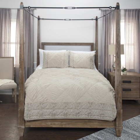 Comforters & Bedspreads| Rizzy Home When I Fall in Love King Quilt Tan Solid King Quilt (Cotton with Polyester Fill) - HC71702