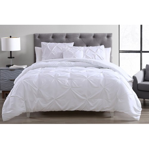 Comforters & Bedspreads| The Nesting Company Spruce 4 Piece Comforter Set White Queen Comforter (Microfiber with Polyester Fill) - BV94397
