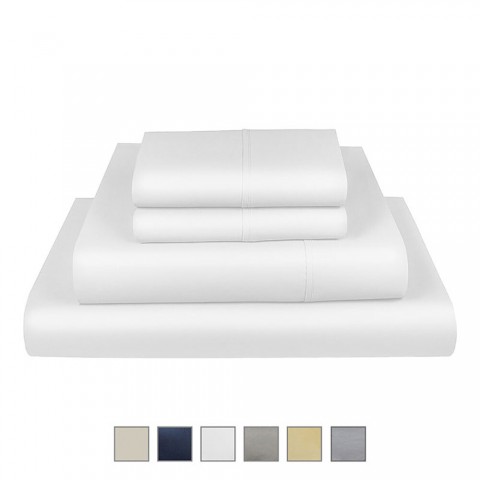 Bed Sheets| Fisher West New York King Cotton 4-Piece Bed Sheet - YW73064