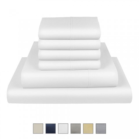 Bed Sheets| Fisher West New York Queen Cotton 4-Piece Bed Sheet - AB21520
