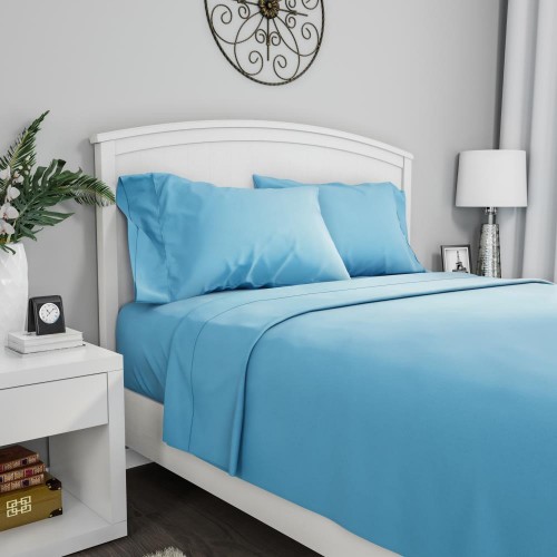 Bed Sheets| Hastings Home Hasting Home-Sheet Twin Extra Long Microfiber 3-Piece Bed Sheet - LP34969