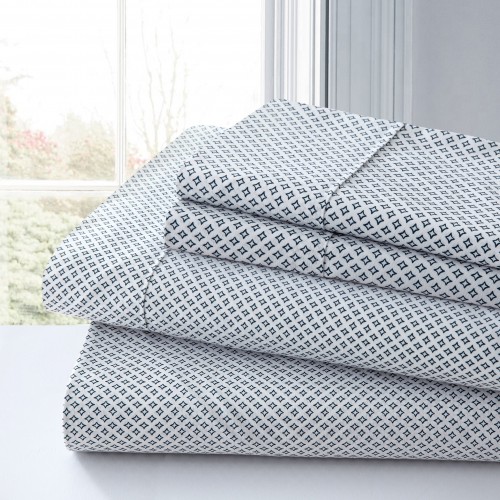 Bed Sheets| Sutton Home Sutton Home Super Soft 3 PC Printed Sheet Set TWIN Polyester Bed Sheet - AH99466