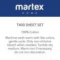 Bed Sheets| WestPoint Home Martex 400 Thread Count Queen Cotton Bed Sheet - GS69208