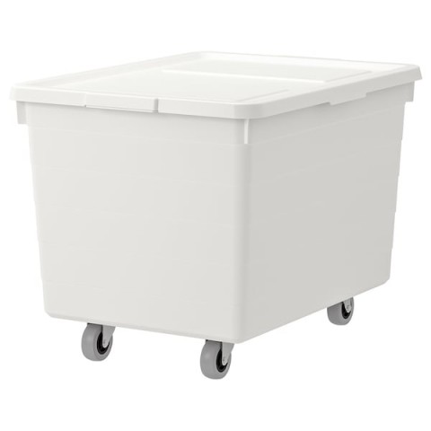 SOCKERBIT Box with casters and lid