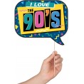 90s Throwback 1990s Party Theme Photo Booth Props 41 Pieces with Wooden Sticks and Strike a Pose Sign by Outside The Booth
