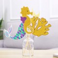 Amosfun Mermaid Photo Booth Props Birthday Party Photo Booth Christmas Birthday Gift for Children 18Pcs