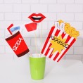 BESTOYARD Movie Night Party Photo Booth Props Kit Movie Star Movie Night Party Supplies Decorations,Pack of 21