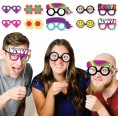 Big Dot of Happiness 60's Hippie Glasses Paper Card Stock 1960s Groovy Party Photo Booth Props Kit 10 Count