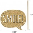 Big Dot of Happiness Adult 70th Birthday Gold Birthday Party Photo Booth Props Kit 20 Count