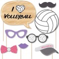 Big Dot of Happiness Bump Set Spike Volleyball Photo Booth Props Kit 20 Count