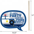 Big Dot of Happiness Calling All Units Police Cop Birthday Party or Baby Shower Photo Booth Props Kit 20 Count