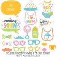 Big Dot of Happiness Colorful Baby Shower Gender Neutral Party Photo Booth Props Kit 20 Count