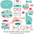 Big Dot of Happiness Colorful Floral Happy Mother's Day We Love Mom Party Photo Booth Props Kit 20 Count
