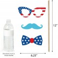 Big Dot of Happiness Firecracker 4th of July Red White and Royal Blue Party Photo Booth Props Kit 20 Count