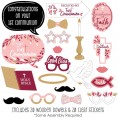Big Dot of Happiness First Communion Pink Elegant Cross Girl Religious Party Photo Booth Props Kit 20 Count
