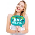 Big Dot of Happiness Funny Blue Bar Mitzvah Boy Party Photo Booth Props Kit 10 Piece