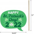 Big Dot of Happiness Funny Quarantine St. Patrick’s Day 2022 Saint Patty’s Party Photo Booth Props Kit 10 Piece