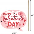 Big Dot of Happiness Happy Valentine’s Day Valentine Hearts Party Photo Booth Props Kit 20 Count