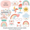 Big Dot of Happiness Hello Rainbow Boho Baby Shower and Birthday Party Photo Booth Props Kit 20 Count