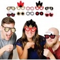 Big Dot of Happiness Las Vegas Glasses Paper Card Stock Casino Party Photo Booth Props Kit 10 Count